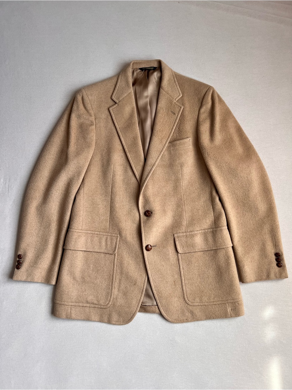 Palm Beach 100% Camel Hair Sport Coat Jacket Tan 40 Long 40L
